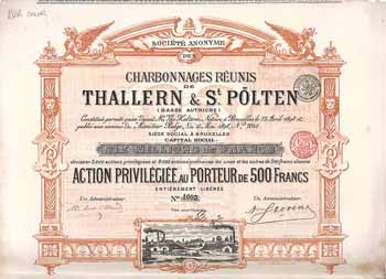 Charbonnages Réunis de Thallern & St. Pölten (Basse Autriche)