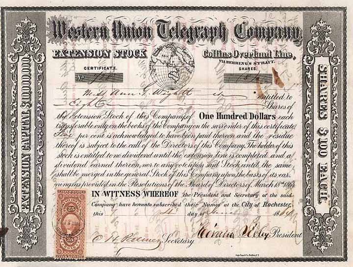 Western Union Telegraph Co. (OU Hiram Sibley)