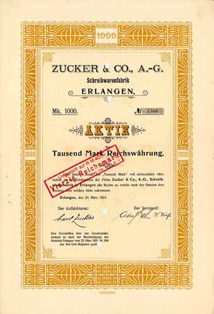 Zucker & Co. AG Schreibwarenfabrik