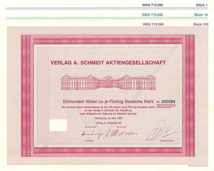 Verlag A. Schmidt AG (7 Stücke)