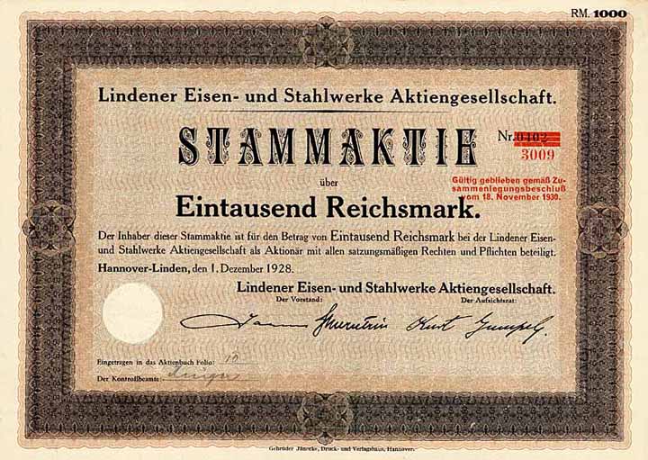 Lindener Eisen- und Stahlwerke AG