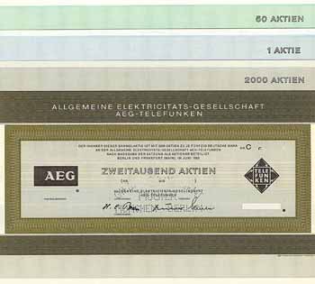 Allgemeine Elektricitäts-Gesellschaft AEG-Telefunken (5 Stücke)