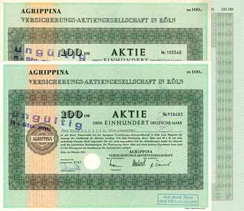 Agrippina Versicherungs-AG (3 Stücke)