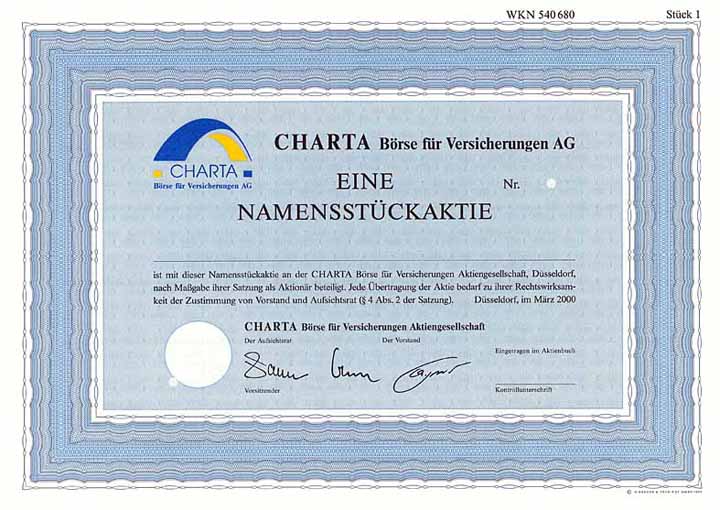 Charta Börse für Versicherungen