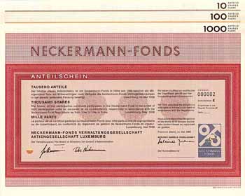 Neckermann-Fonds Verwaltungsgesellschaft AG Luxemburg (5 Stücke)