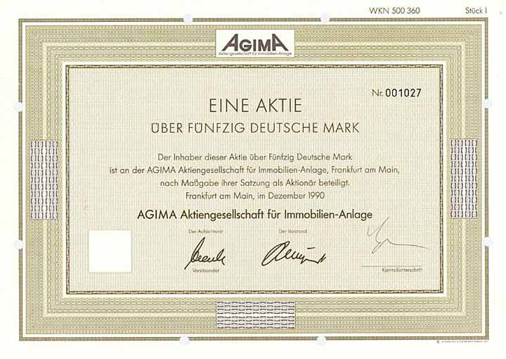 AGIMA AG für Immobilien-Anlage