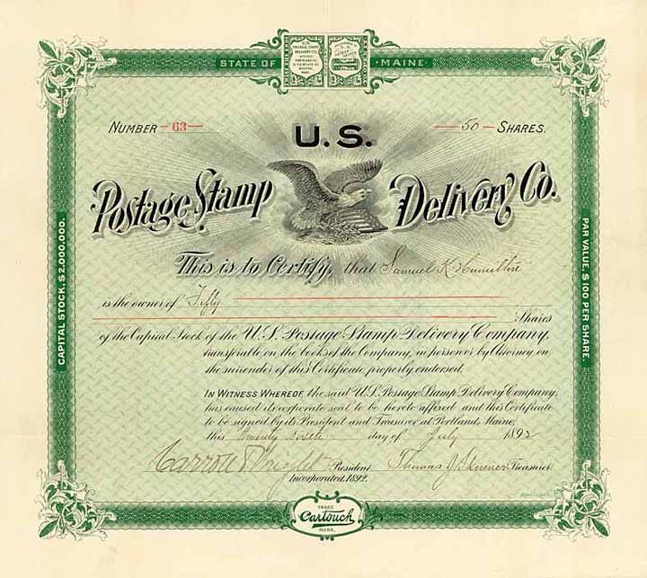 U.S. Postage Stamp Delivery Co.