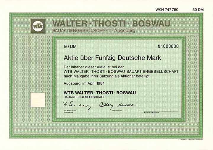 WTB Walter Thosti Boswau Bau-AG