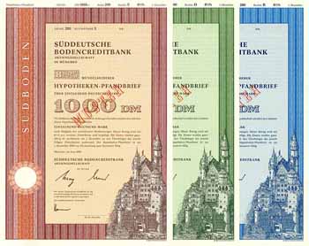 Süddeutsche Bodencreditbank (3 Stücke)
