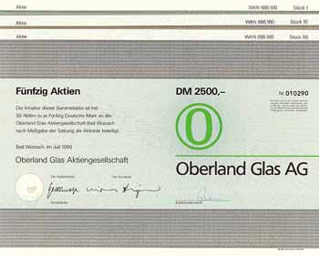 Oberland Glas AG (3 Stücke)