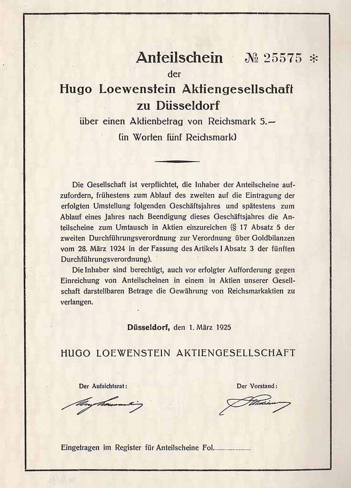 Hugo Loewenstein AG