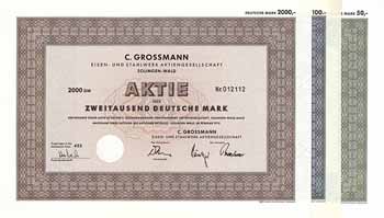 C. Grossmann Eisen- und Stahlwerk AG (6 Stücke)