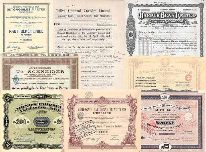 Grundstocksammlung Automobil-Wertpapiere (ex Gottfried-Schultz-Automobilsammlung)