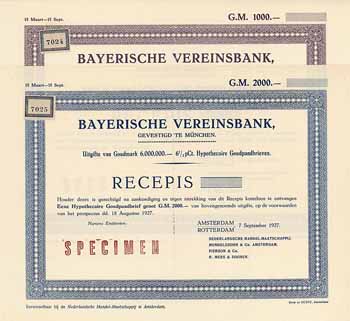 Bayerische Vereinsbank (2 Stücke)