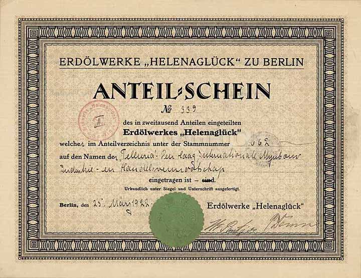 Erdölwerke "Helenaglück"