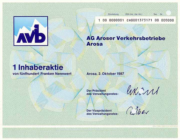 AG Aroser Verkehrsbetriebe