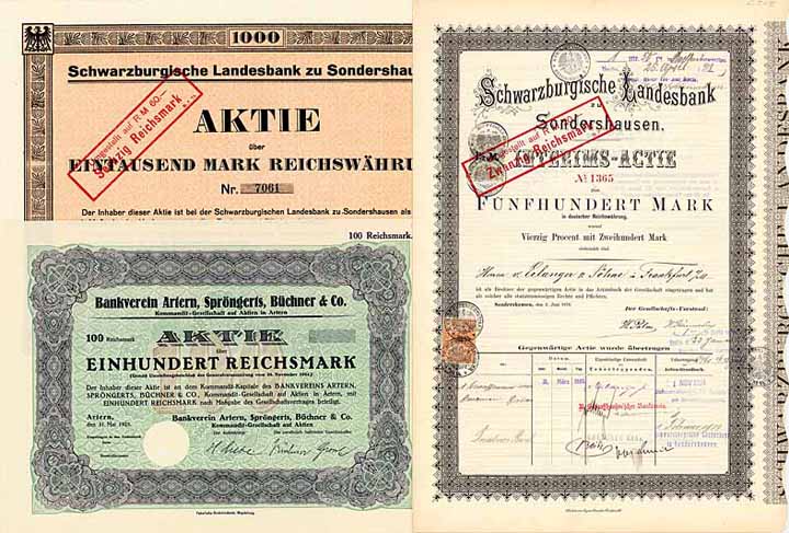 Thüringen - Banken-Konvolut (13 Stücke)