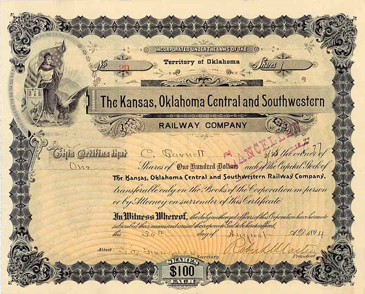 Kansas, Oklahoma Central & Southwestern Railway