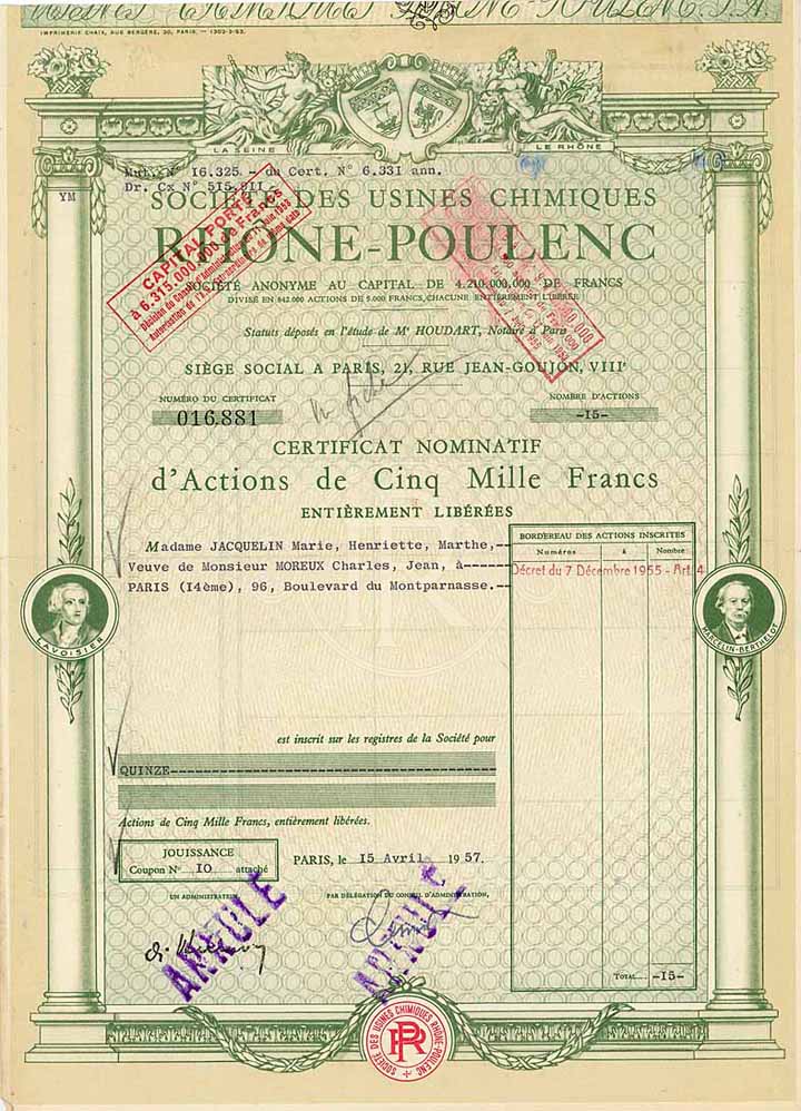 Société des Usines Chimiques Rhone-Poulenc S.A.