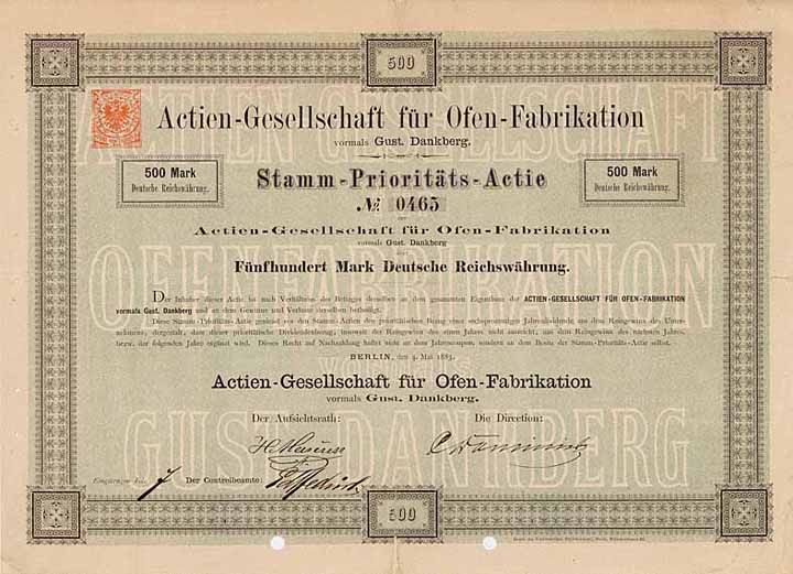 AG für Ofen-Fabrikation vormals Gust. Dankberg
