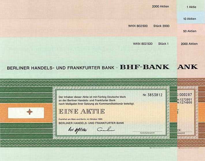 Berliner Handels-Gesellschaft - Frankfurter Bank (7 Stücke)