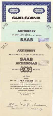 Saab AB + SAAB-SCANIA AB (3 Stücke)