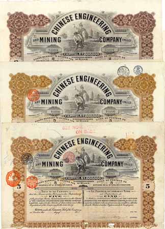 Chinese Engineering and Mining Co. (3 Stücke)