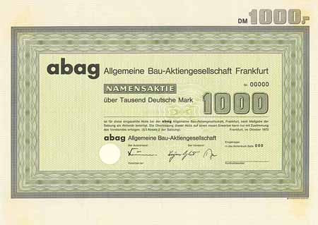 abag Allgemeine Bau-AG Frankfurt