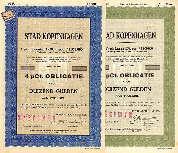Stadt Kopenhagen (2 Stücke)