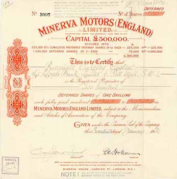 Minerva Motors (England) Ltd.