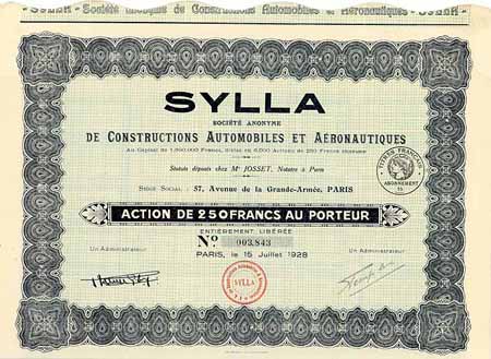 SYLLA S.A. de Construction Automobiles et Aéronautiques