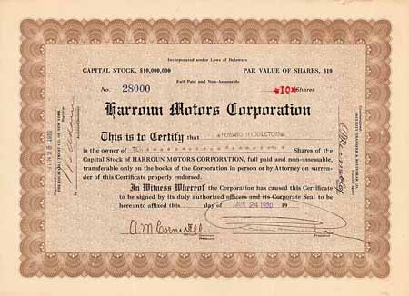 Harroun Motors Corp.