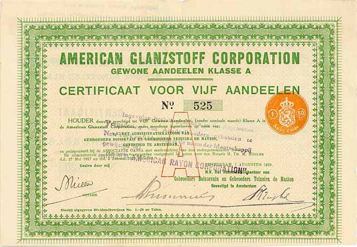 American Glanzstoff Corp.