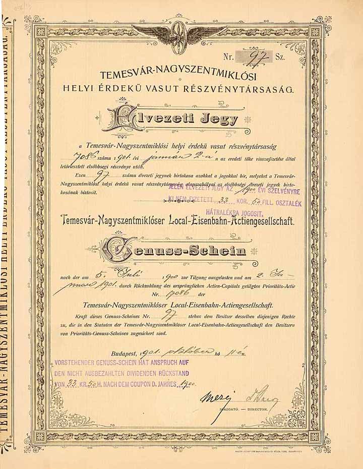 Temesvár-Nagyszentmikloser Local-Eisenbahn-AG
