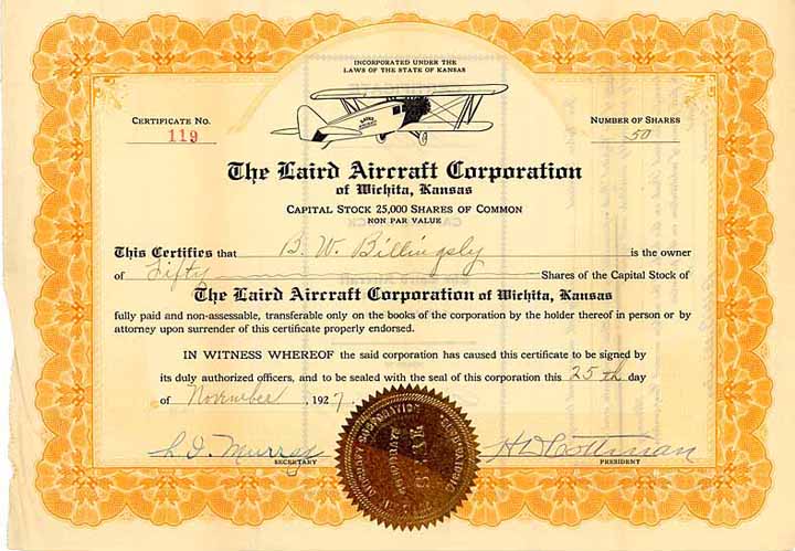 Laird Aircraft Corp. of Wichita
