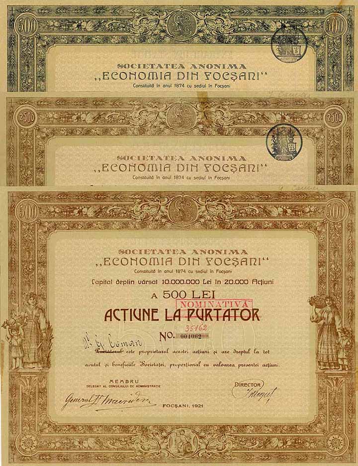 S.A. Economia din Focsani (3 Stücke)