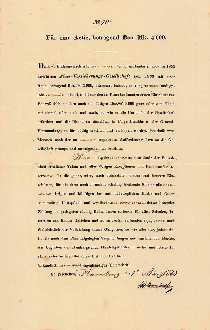 Fluss-Versicherungs-Gesellschaft von 1833