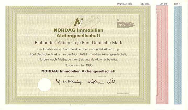 NORDAG Immobilien AG (3 Stücke)