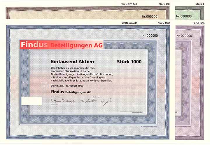 Findus Beteiligungen AG (4 Stücke)