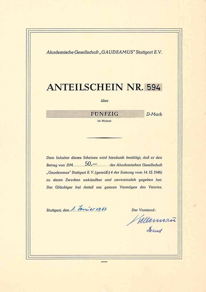 Akademische Gesellschaft "Gaudeamus" Stuttgart e.V.