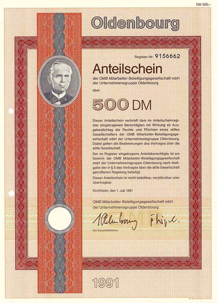 OMB Mitarbeiter-Beteiligungsgesellschaft mbH der Unternehmensgruppe Oldenbourg