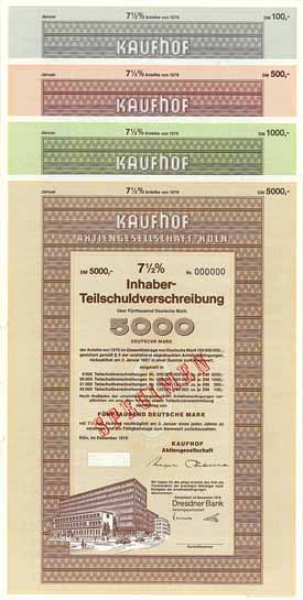 Kaufhof AG (4 Stücke)