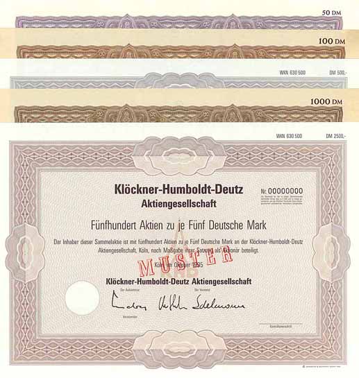 Klöckner-Humboldt-Deutz AG (9 Stücke von 1953-1995)