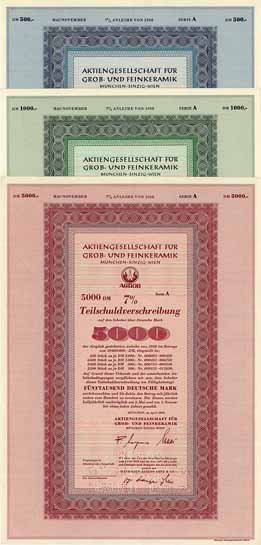 AG für Grob- und Feinkeramik (3 Stücke)