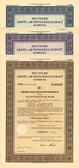 Deutsche Erdöl-AG (3 Stücke)