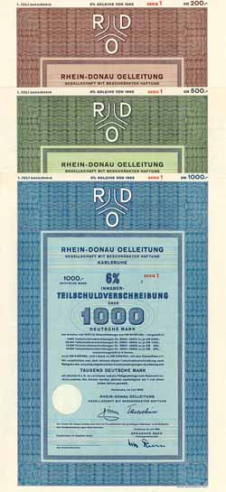 Rhein-Donau Oelleitung GmbH (3 Stücke)
