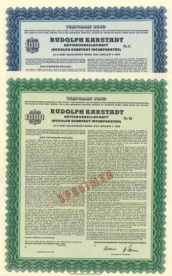 Rudolph Karstadt AG (2 Stücke)