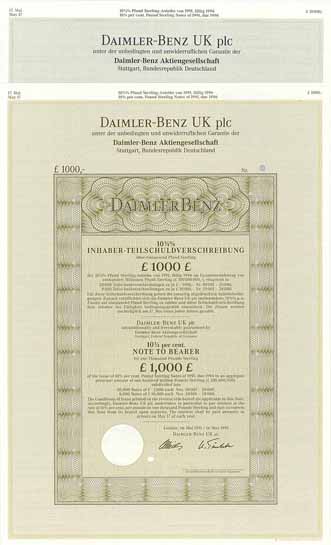 Daimler-Benz North UK plc (2 Stücke)
