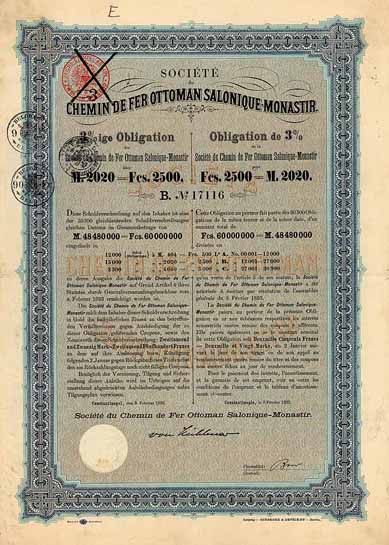 Soc. du Chemin der Fer Ottoman Salonique-Monastir