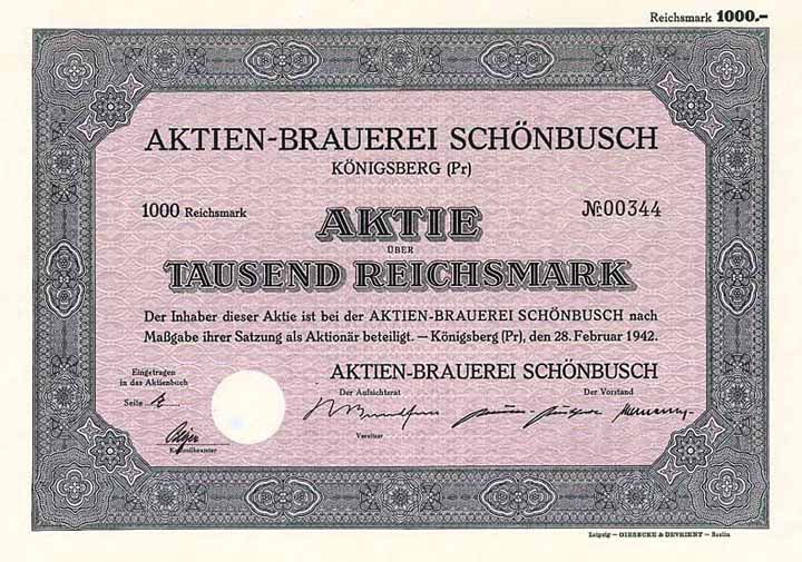 Aktien-Brauerei Schönbusch